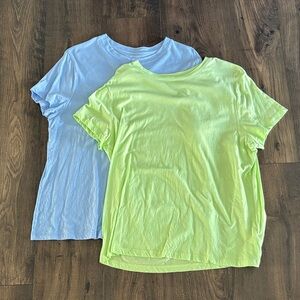 Short-Sleeve Tee - Light Blue & Neon green